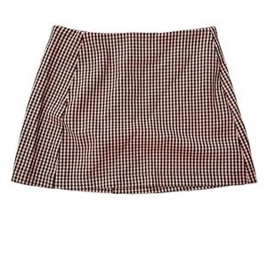 Urban Outfitters Pink & Black Plaid/Gingham Mini Skirt